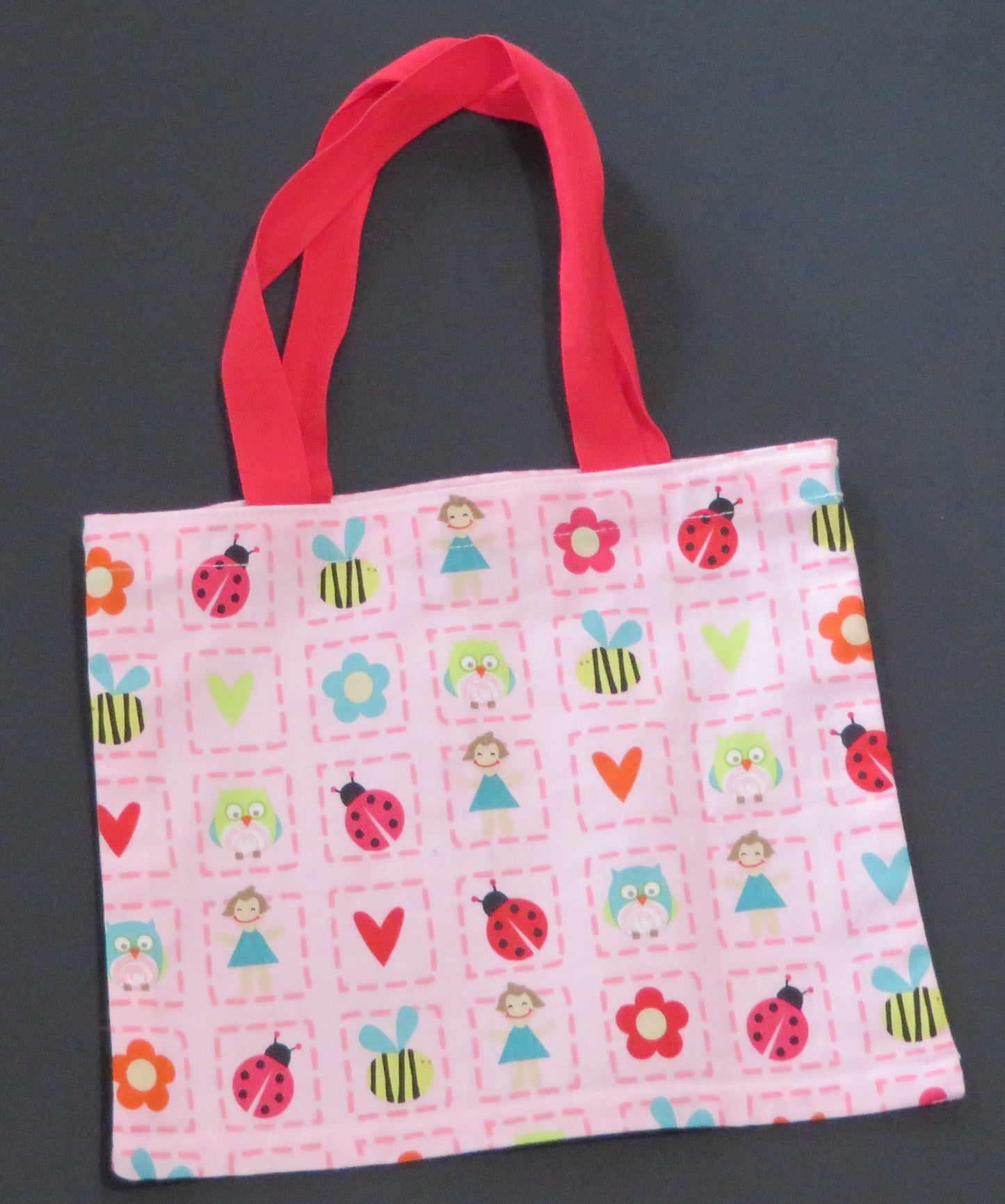 Sac enfants motifs coccinelles, cœurs, hiboux ...