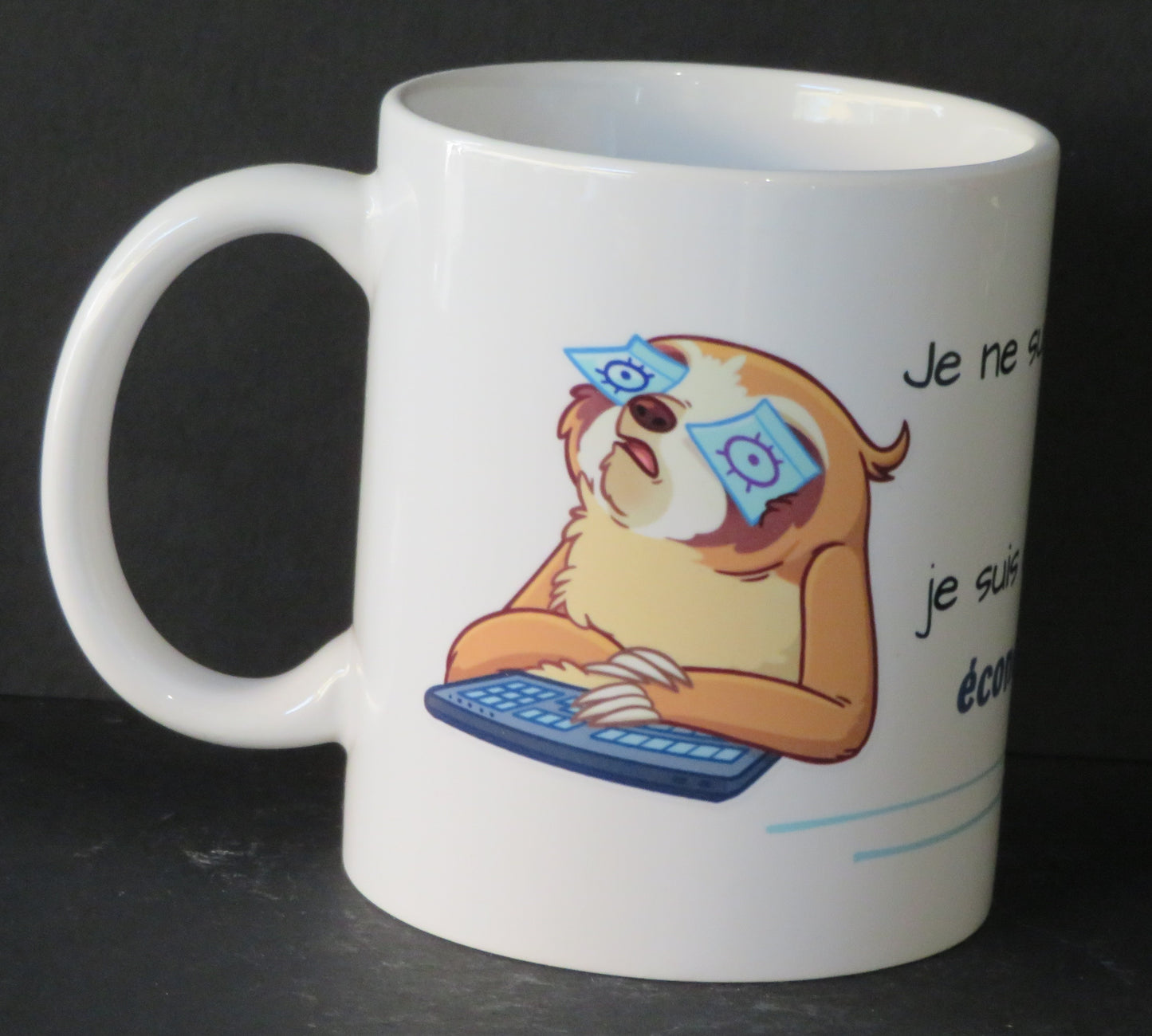 Mug "Je ne suis pas fainéant, je suis en mode économie d'énergie"