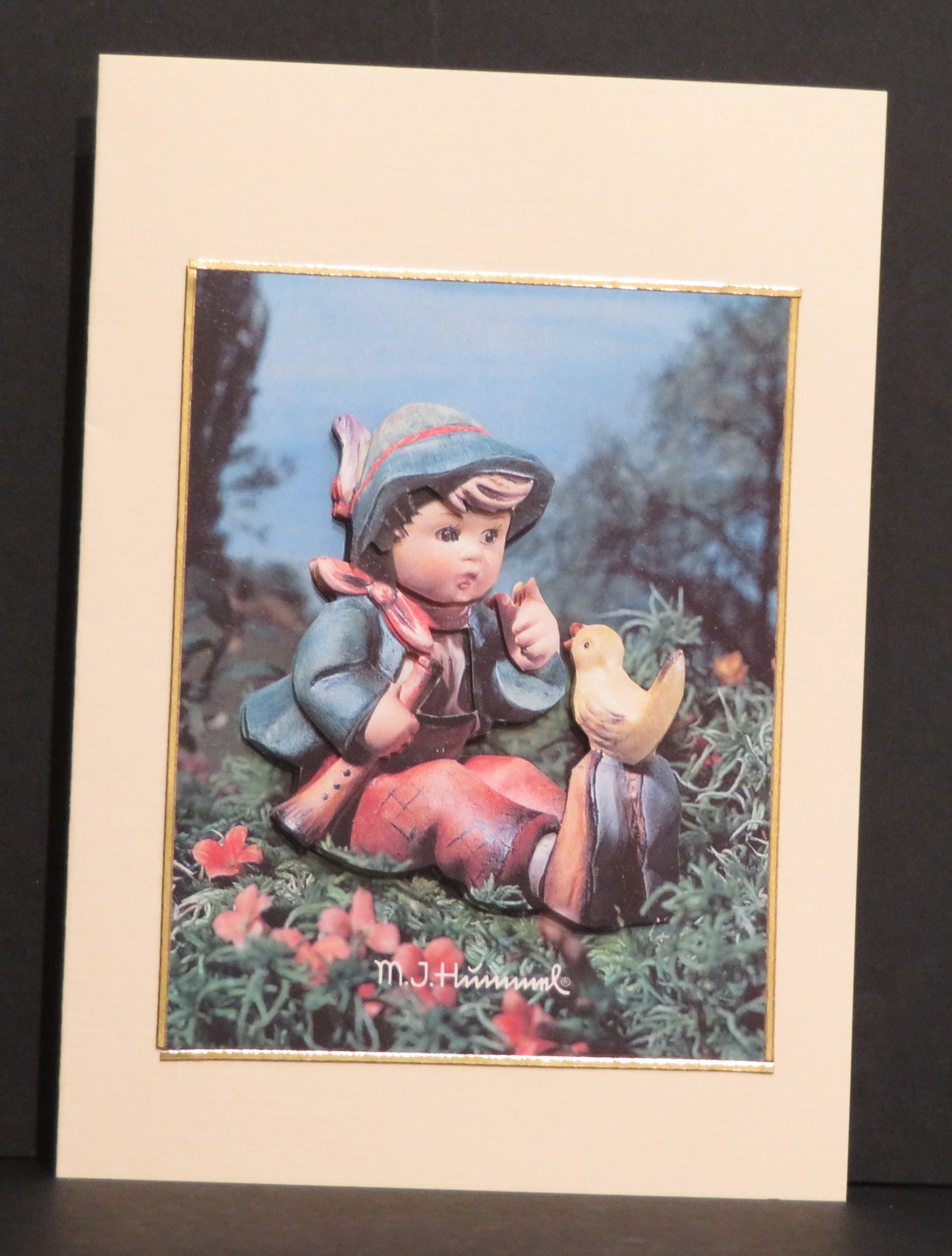 Carte artisanale 3D - Pause au jardin