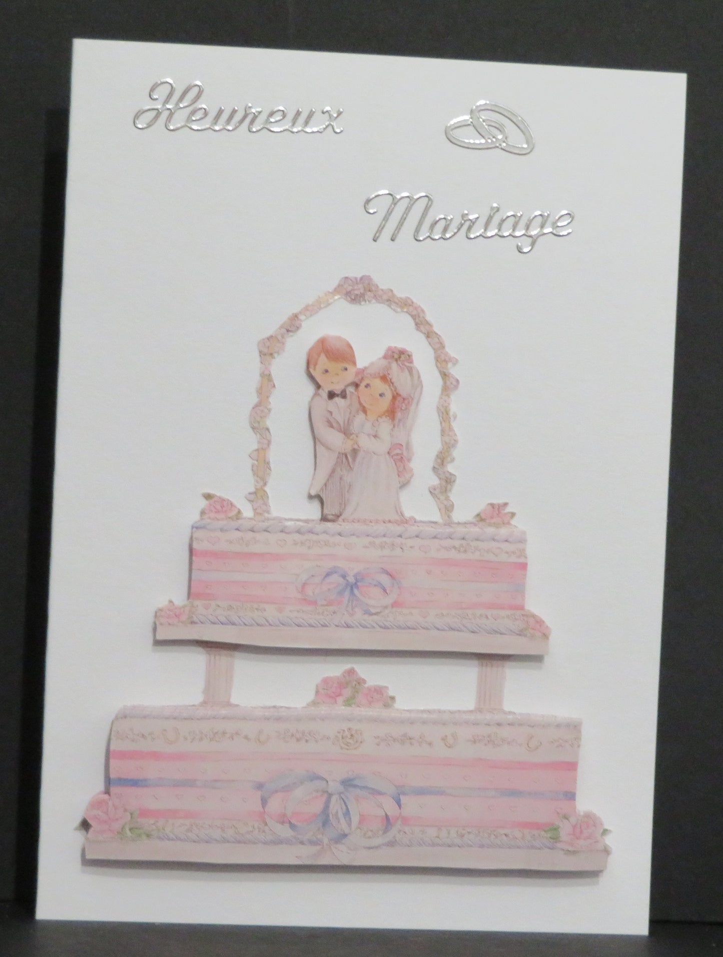 Carte artisanale 3D - Mariage