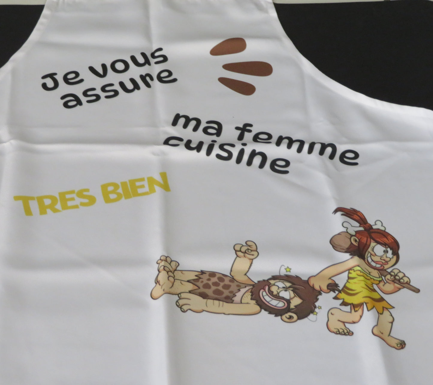 Tablier adulte humour - "Je vous assure, ma femme cuisine très bien"