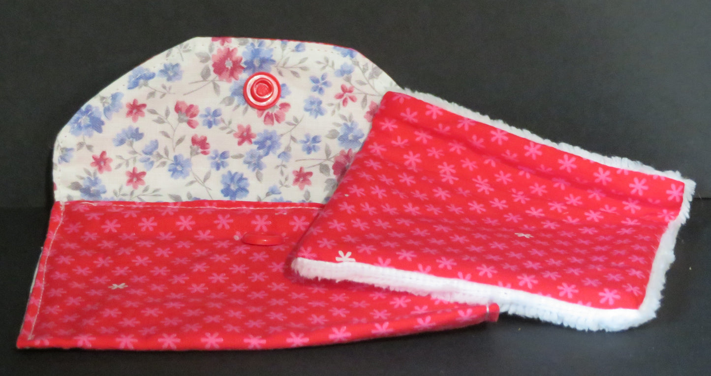 Lingette démaquillante lavable avec sa pochette