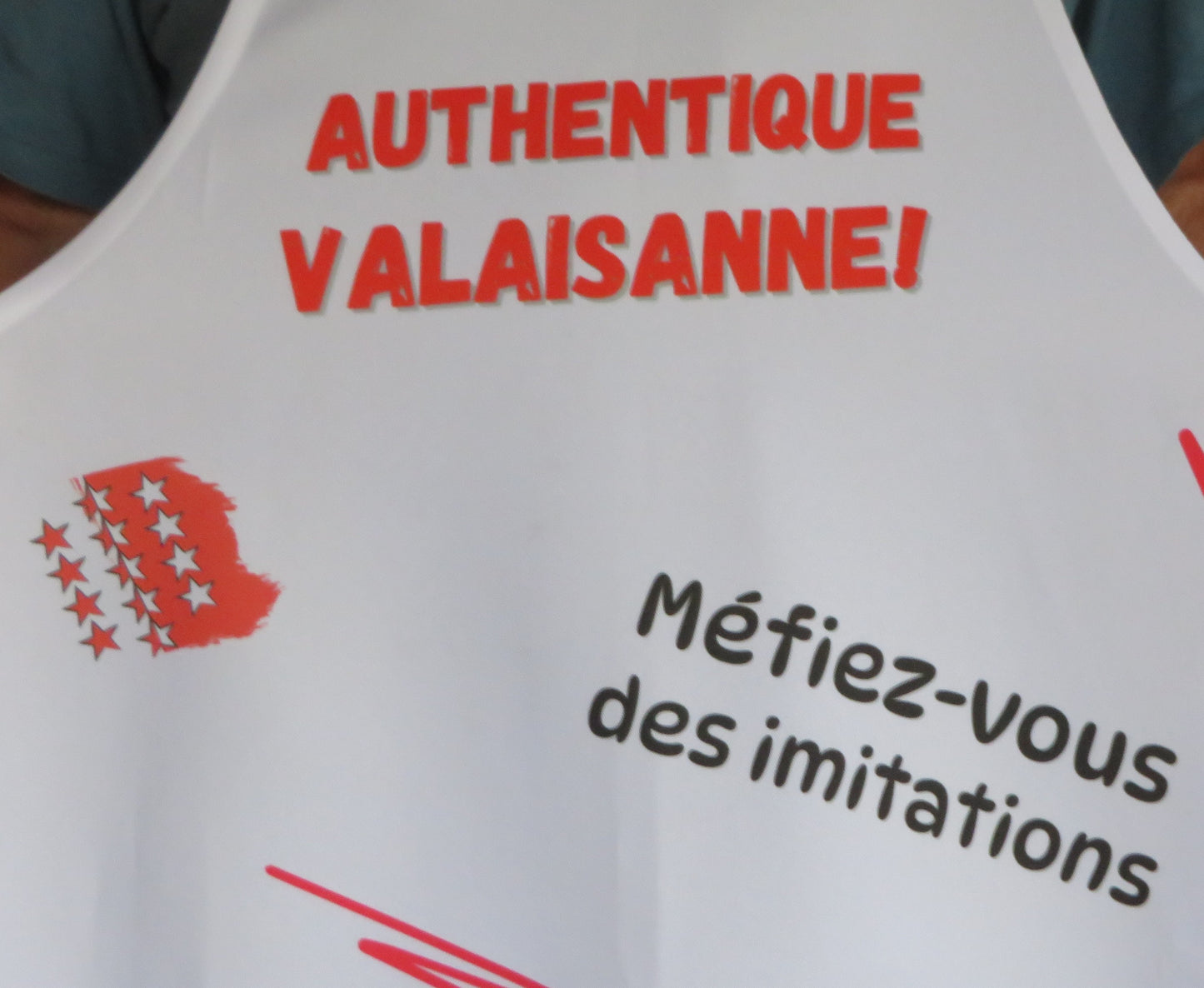 Tablier adulte humour - "Valaisanne"