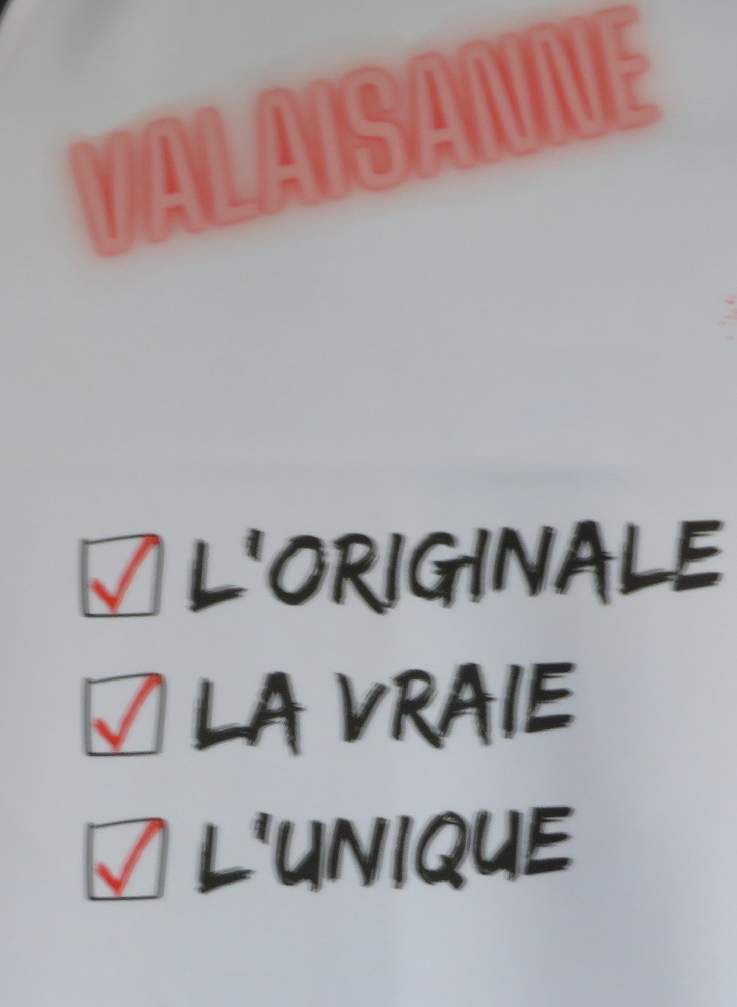 Tablier humour adulte - Valaisanne : l'Originale, la vraie, l'unique.
