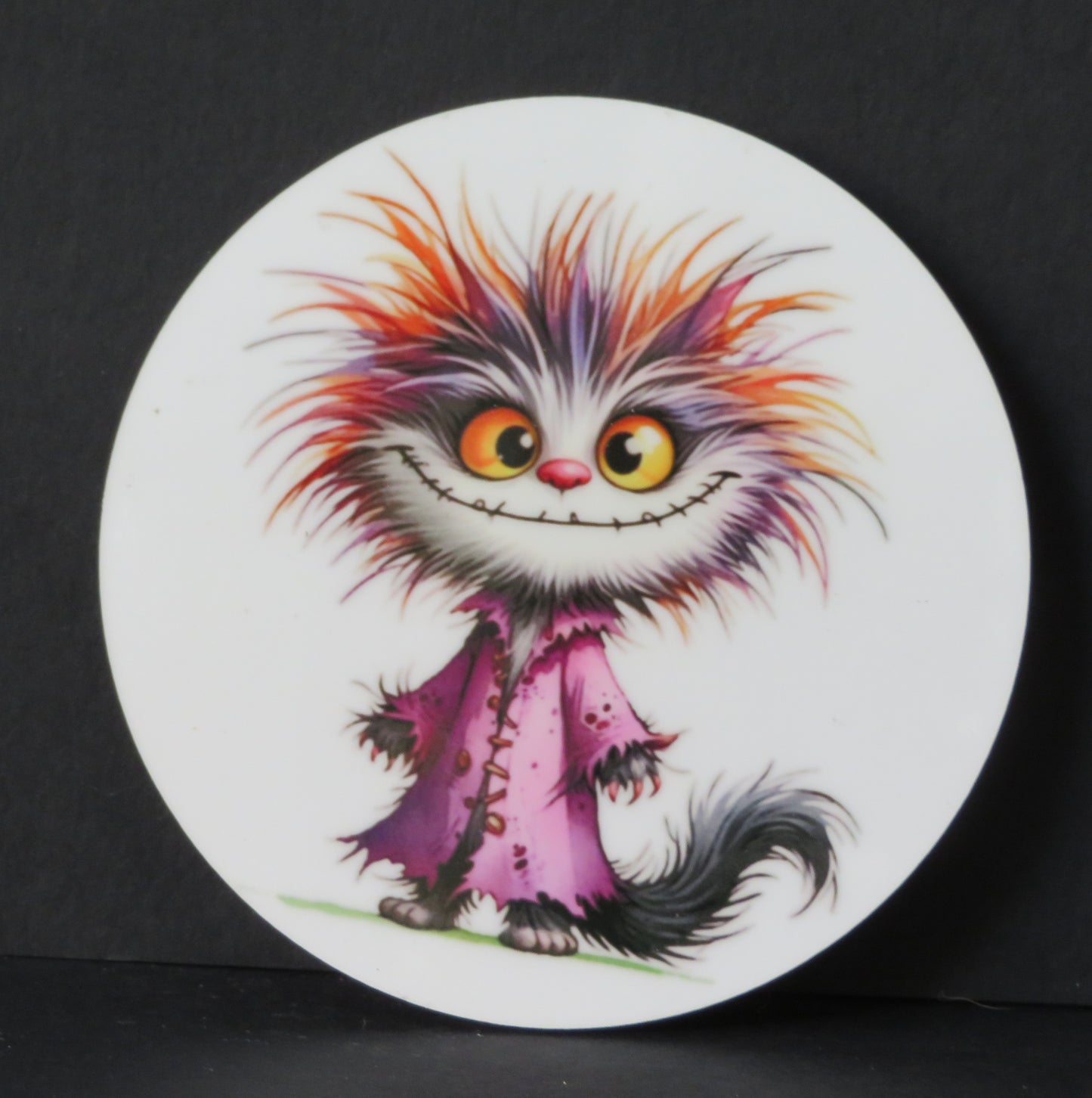 Sous-verre humour - Chat mal réveillé (et trop mignon)