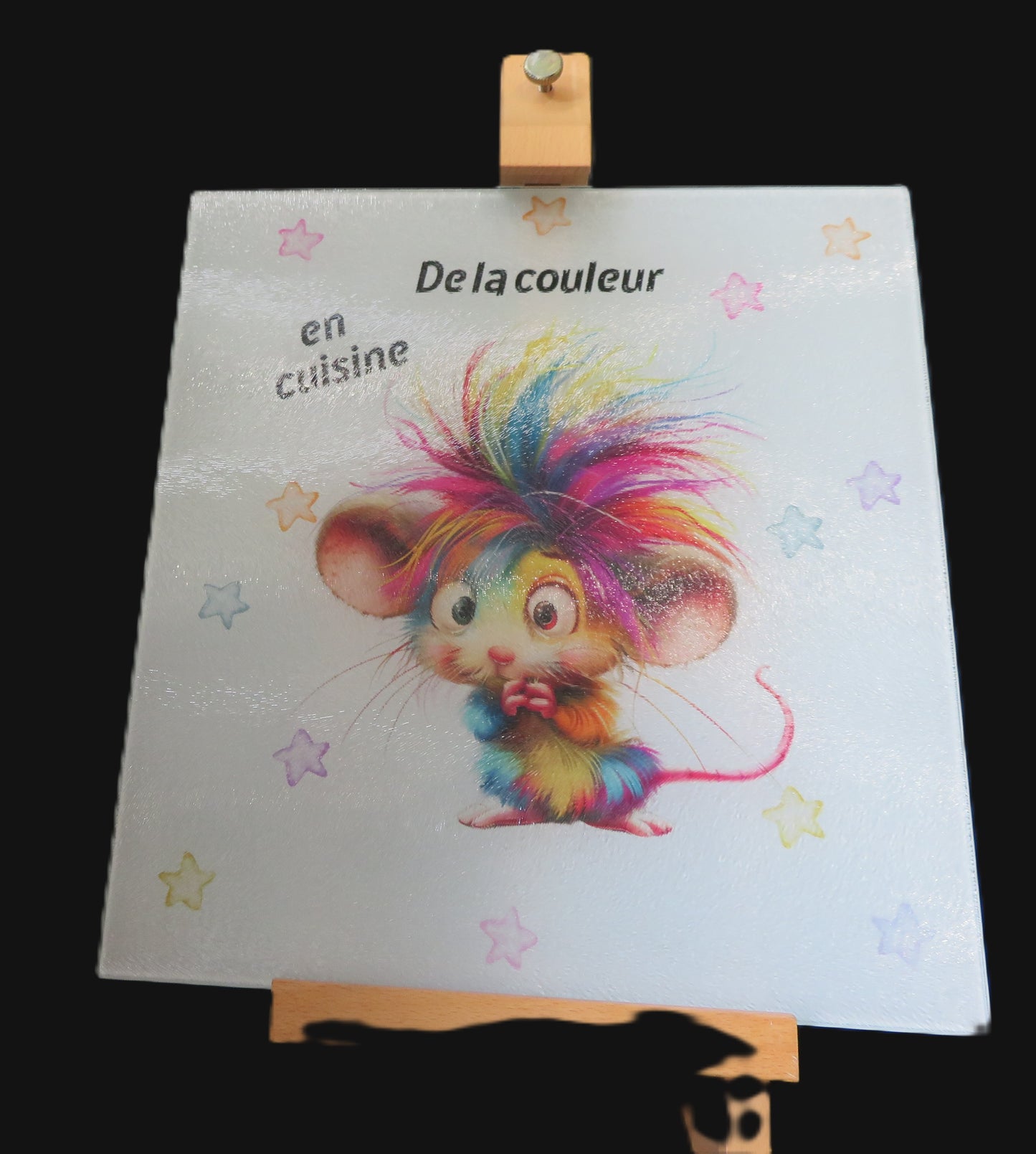 Assiette apéro humoristique - " De la couleur en cuisine"