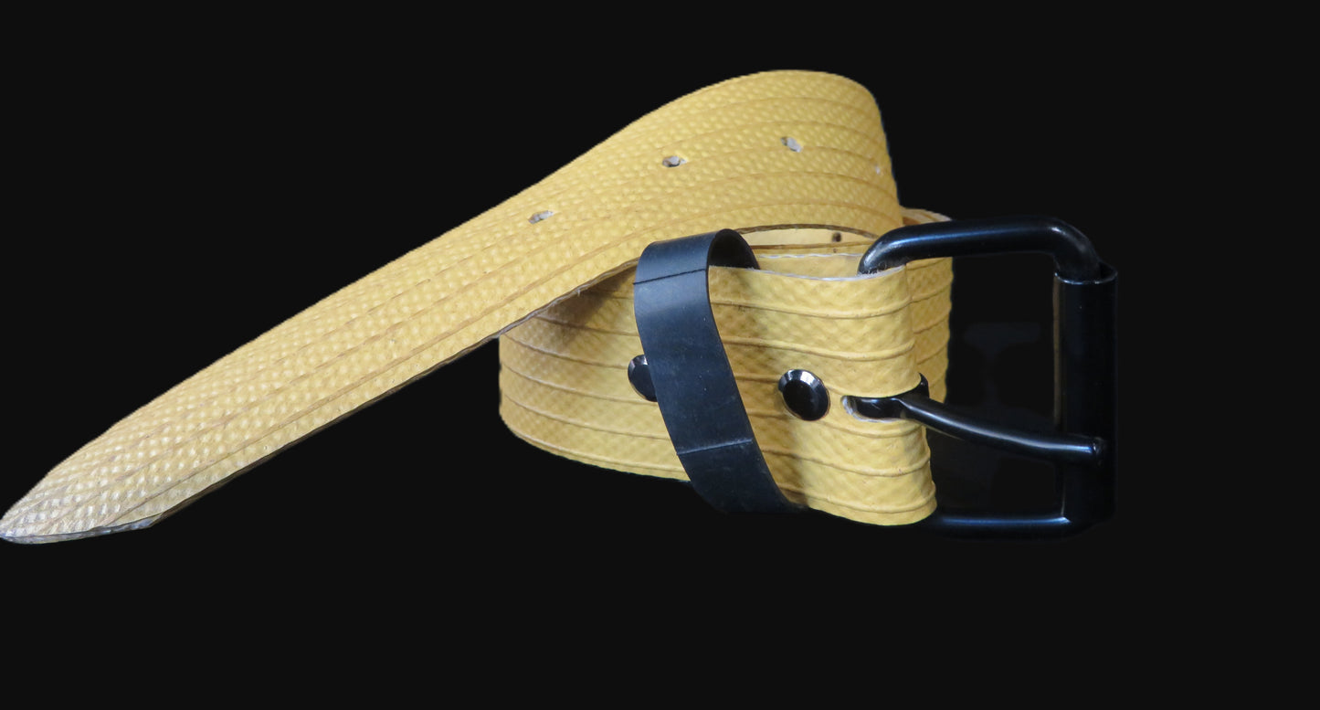 Ceinture jaune en tuyau d'incendie recyclé