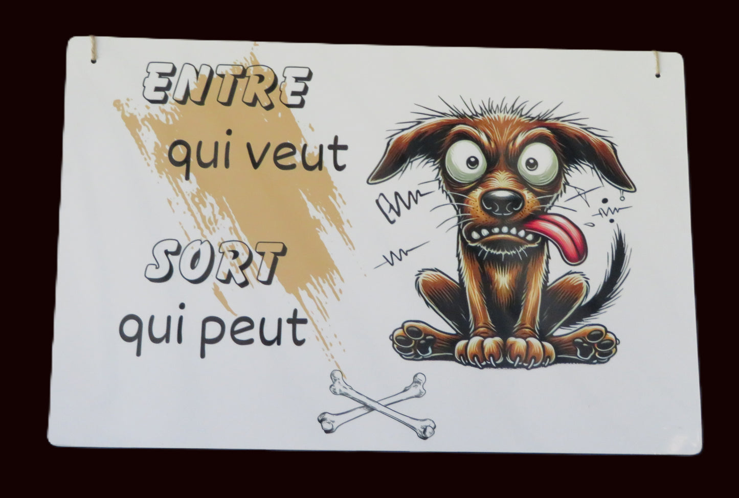 Panneau déco "Entre qui veut sort qui peut !