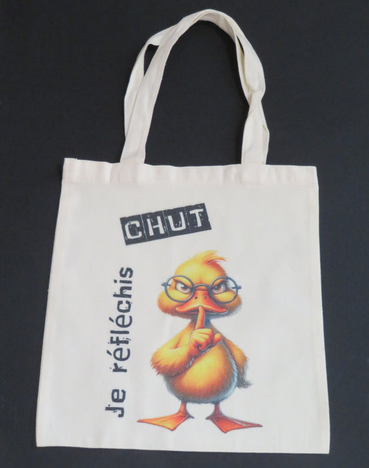 Tote bag "Chute je réfléchis"