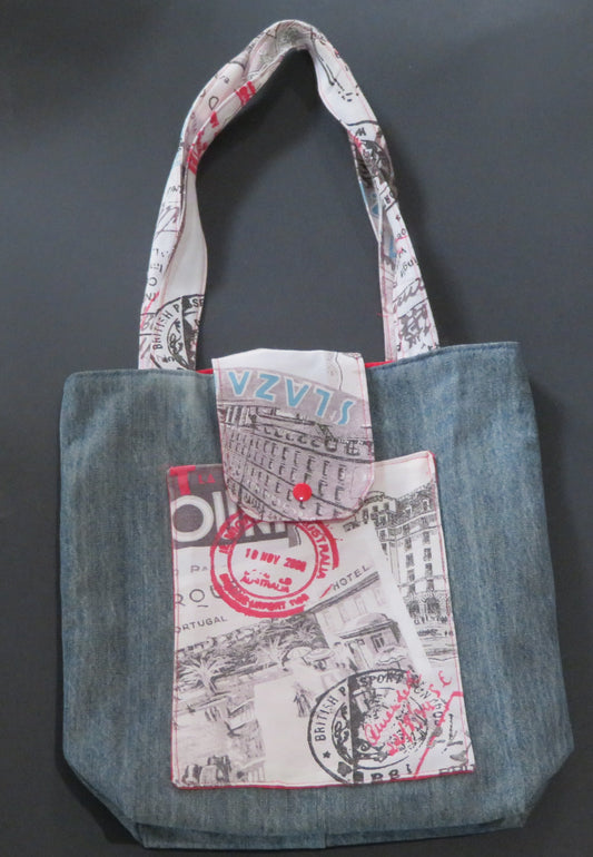 Sac en jean doublé upcyclé