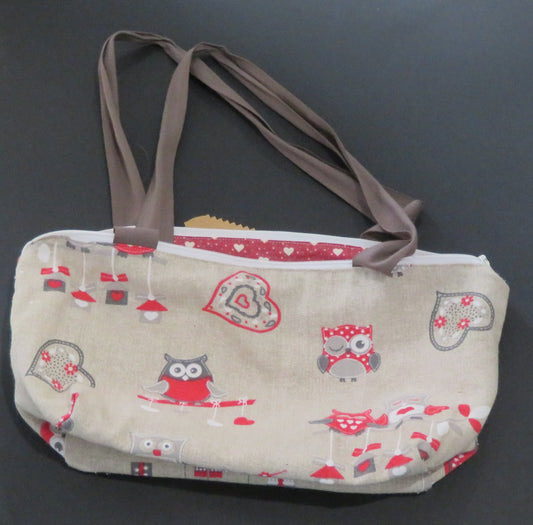 Sac hiboux doublé intérieur enduit