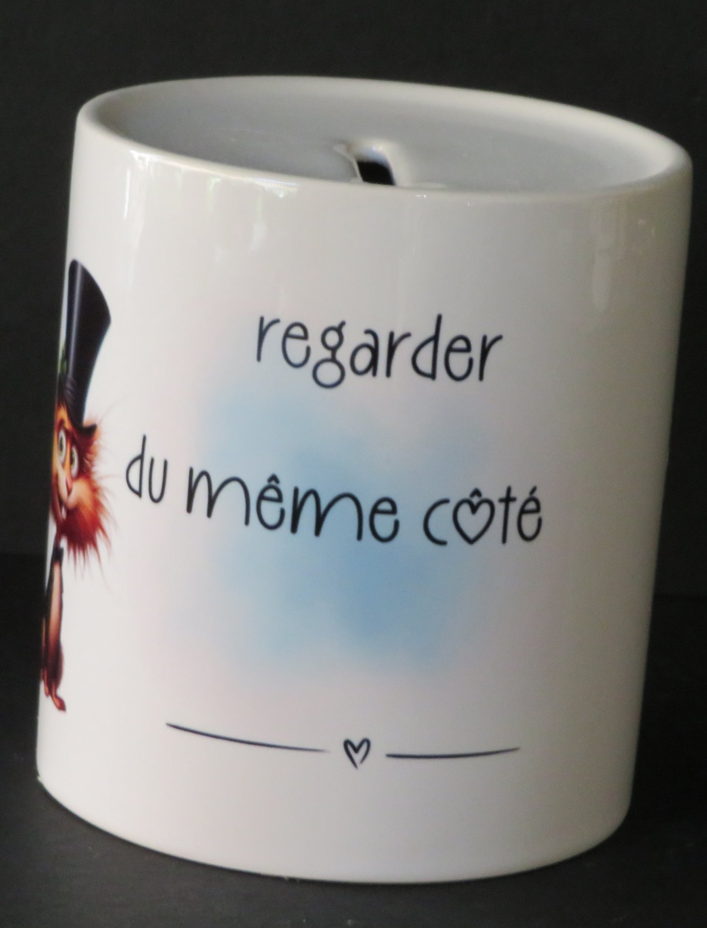 Tirelire "L' Amour c'est ... regarder dans le même côté"