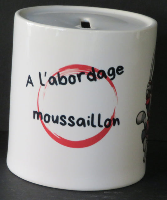 Tirelire "A l'abordage moussaillon, des pépites d'or pour remplir mon coffre-fort"