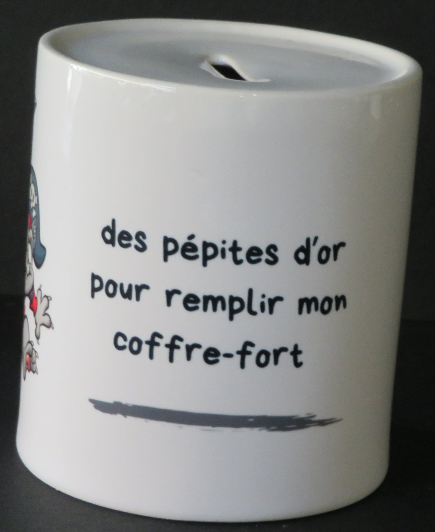 Tirelire "A l'abordage moussaillon, des pépites d'or pour remplir mon coffre-fort"