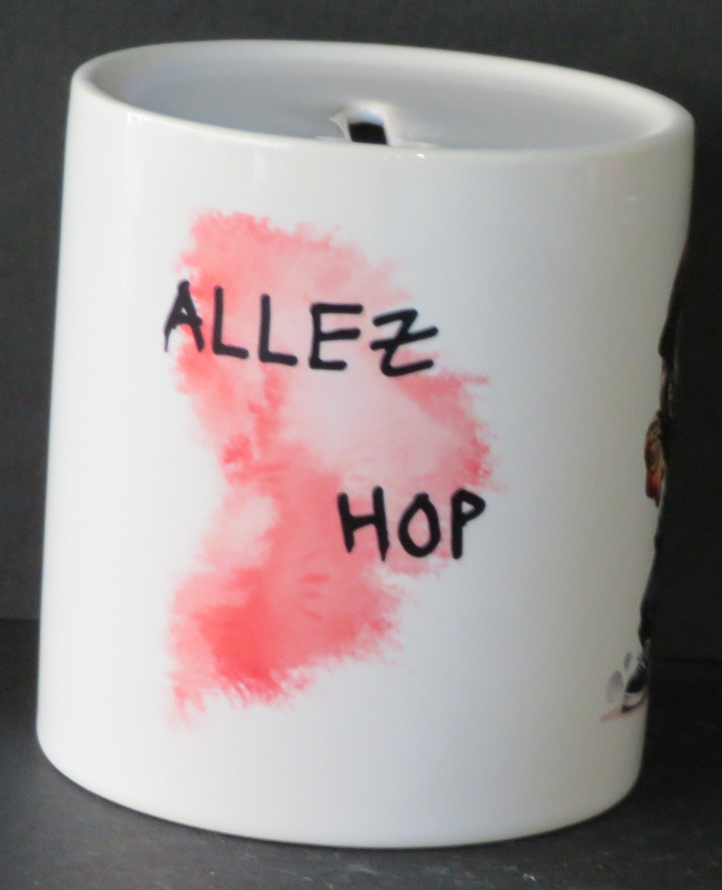 Tirelire "Allez hop... dans ma poche les billets"