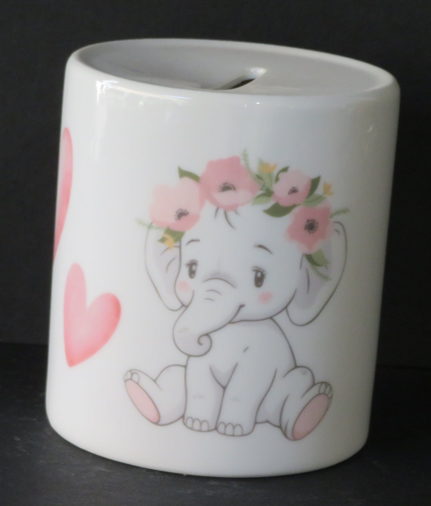 Tirelire éléphant rose - douceur et premières économies