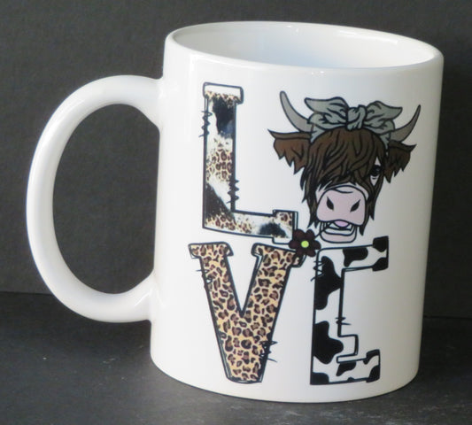 Mug " Love" Vache Highland