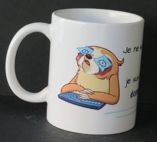 Mug "Je ne suis pas fainéant, je suis en mode économie d'énergie"