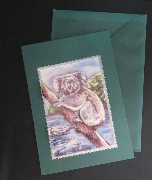 Carte artisanale 3D - Koala en pleine nature