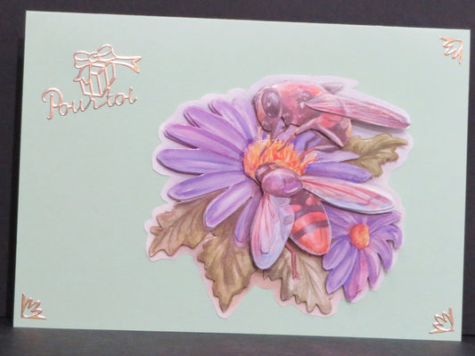 Carte artisanale 3D - Pour toi, nature et douceur