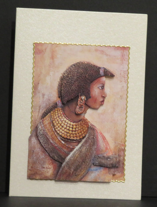 Carte artisanale 3D - Portrait élégant