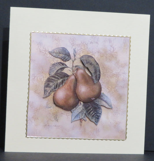 Carte artisanale 3D - Douceur de poires