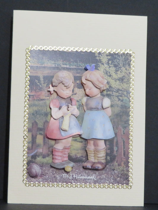 Carte artisanale 3D - Confidence entre amies