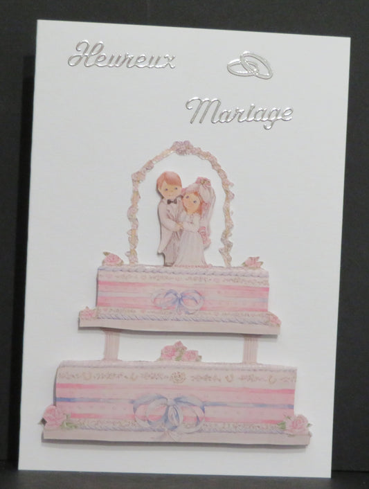 Carte artisanale 3D - Mariage