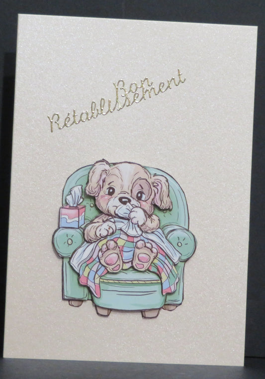 Carte artisanale 3D - Bon rétablissement