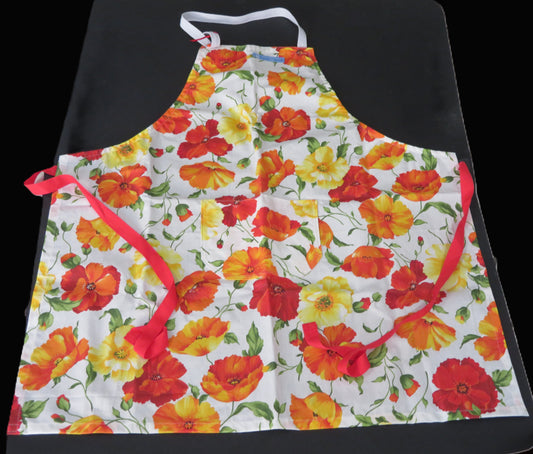 Tablier adulte en tissu enduit - Fleurissez votre cuisine
