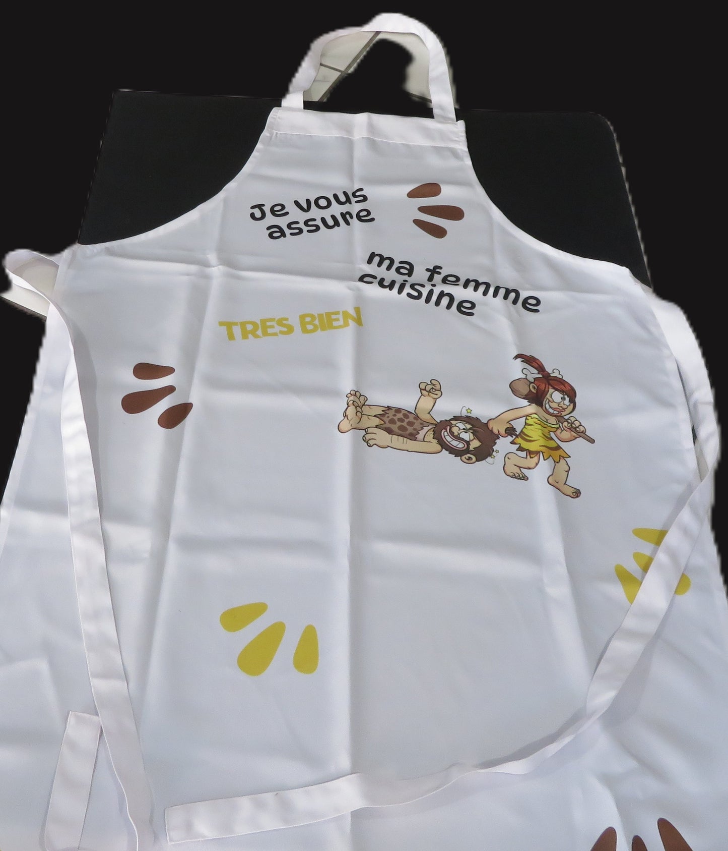 Tablier adulte humour - "Je vous assure, ma femme cuisine très bien"