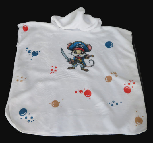 Poncho de bain enfant tout doux - Petit pirate à bord!