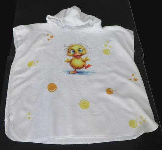 Poncho de bain enfant tout doux - "Mon petit canard"