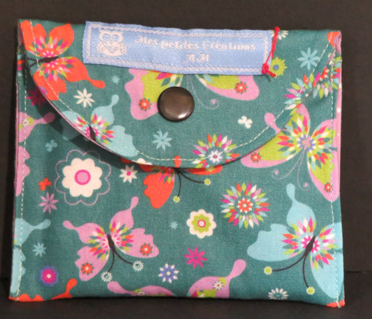 Lingette démaquillante lavable avec sa pochette
