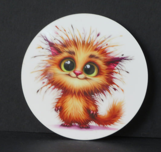 Sous-verre humour - Chat trop chou avec regard qui tue !!!