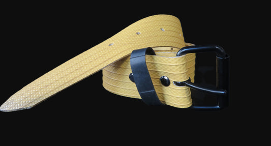 Ceinture jaune en tuyau d'incendie recyclé