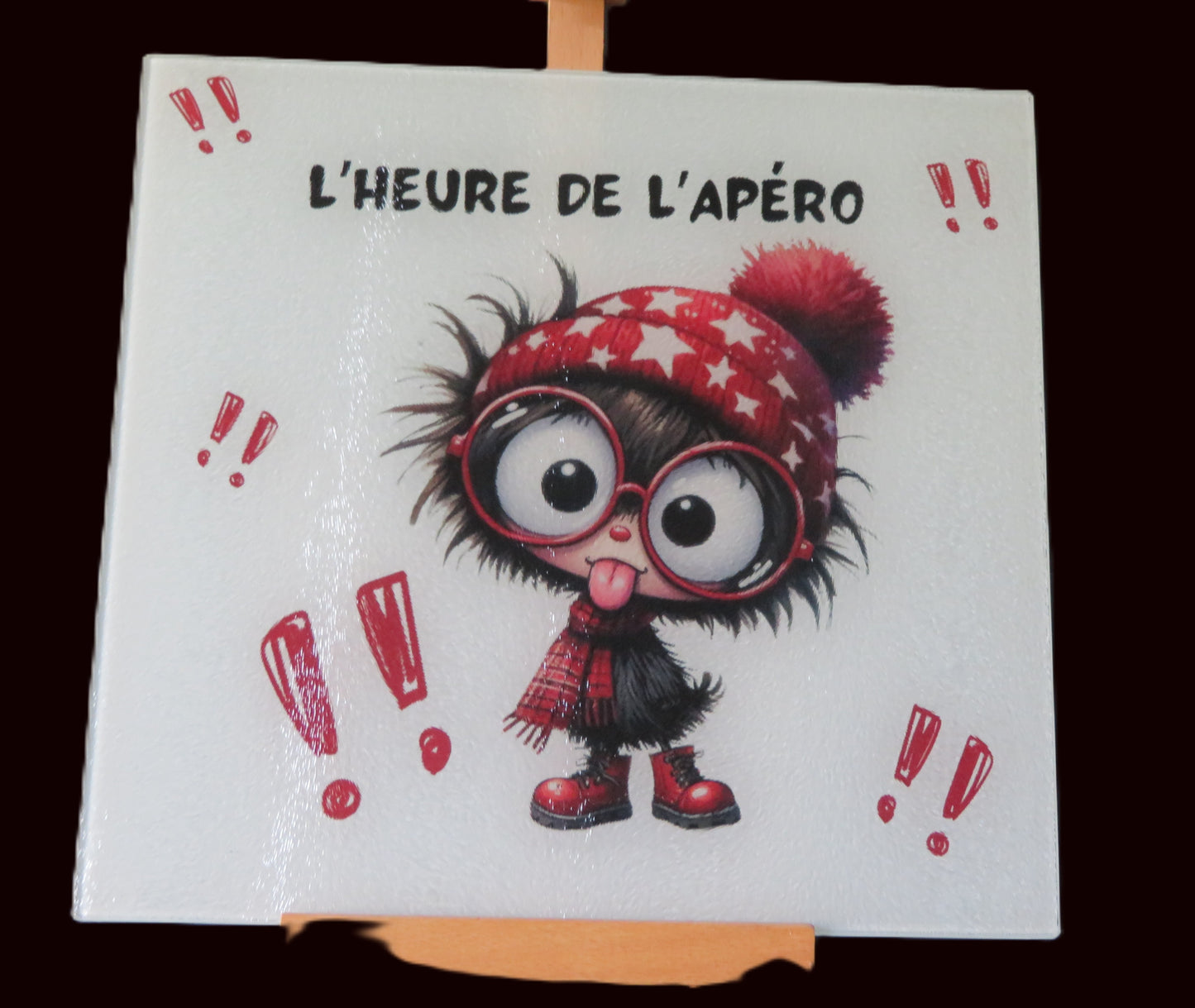 Assiette apéro humoristique - L'heure de l'apéro